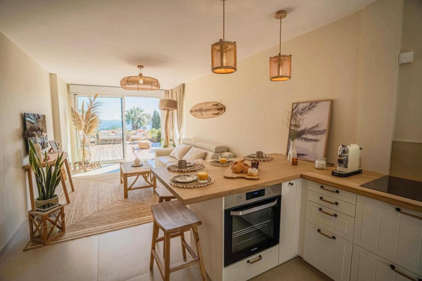 Logement Vue Mer Splendide - Situe A 50 Metres Du Bord De Mer Et 2 Minutes Des Plages - Bandolina Exterior foto